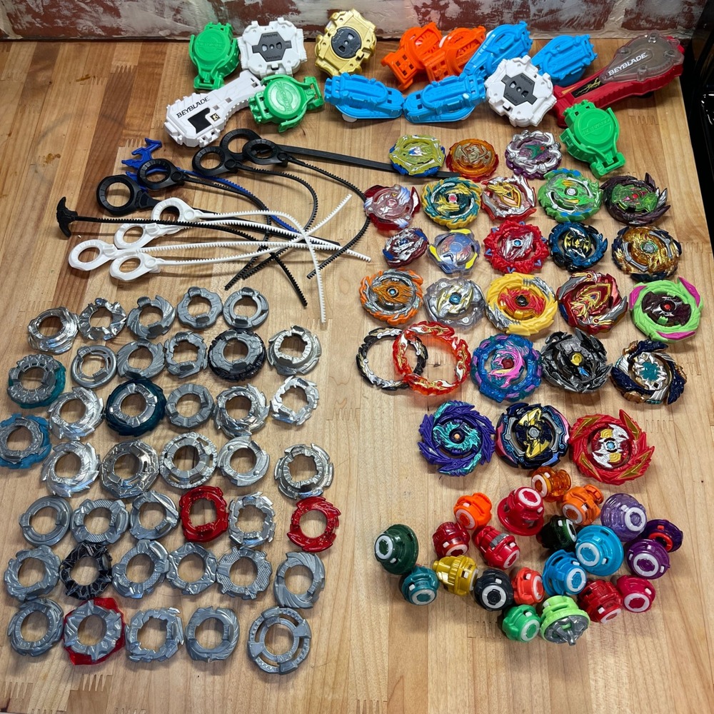 112pc Authentic Beyblade Burst Pro Series Lot Beystadium Launchers Tops Hasbro